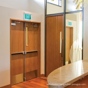 Hotel Room Entrance Interior Fireproof Fire Rated Solid Wood fire Door